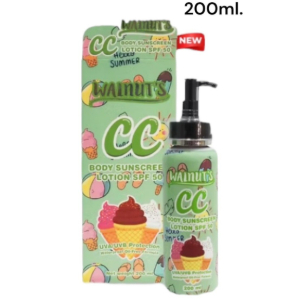 Walnut's CC Green Body Sunscreen Lotion SPF50 200ml.