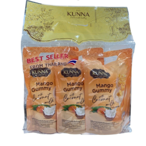 KUNNA Mahachanok Mango Gummy with Coconut Milk (120gx3)