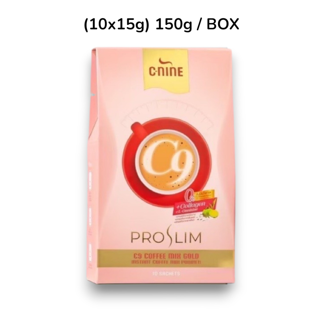 (NA) C-NINE Coffee Mix Gold Pro Slim (10x15g) 150g.