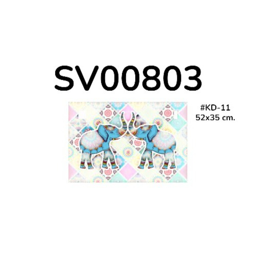 (NA) กระเป๋าสะพายข้าง ช้างคู่ ขนาด 52*35 cm. #KD-11